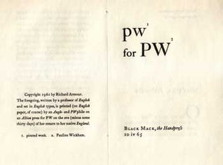 Item #16-3370 pw (pirated work) for PW (Pauline Wickham): Mother Tongue. Richard Armour, the...