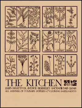 Item #16-3379 The Kitchen (Goines, no. 1) [Poster]. David Lance Goines