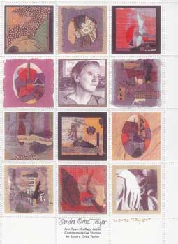 Item #16-3389 Ann Ryan, Collage Artist . "Commemorative Stamps." Sandra Ortiz Taylor.