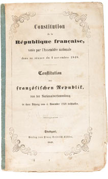 Item #16-3466 Constitution de le République française, votée par l'assemblée nationale dans...