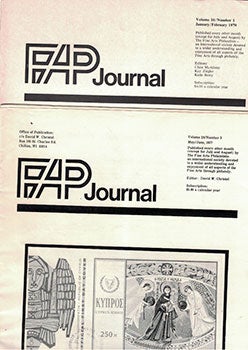 Item #16-3478 Journal of the Fine Arts Philatelist. Vols. 16-23. Clare McAlister, Kay Ziegler, Katie Berry, Bernard Seckler, S. C. Plummer, David Christel.
