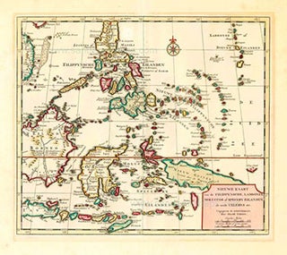 Item #16-3545 Nieuwe Kaart van de Filippynsche, Ladrones, Moluccos of Specery Eilanden, als mede...