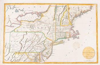 Item #16-3572 Map of the Northern Provinces of the United States. First Edition. Richard Phillips, engraver John Russell Jr.