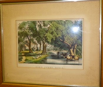 Item #16-3710 Home Sweet Home. First Currier & Ives edition of the lithograph. Currier, Ives.