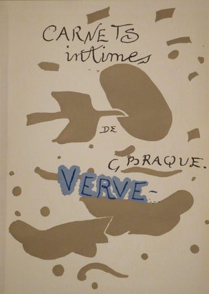 Verve. Revue Artistique et Litteraire. Vol. VIII N.31 et 32. Carnets intimes De G.Braque. First edition, complete.