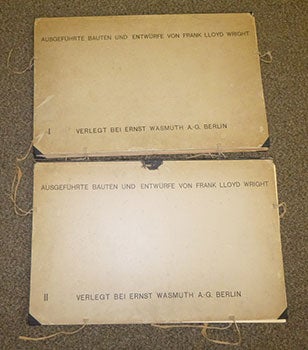 Ausgeführte Bauten und Entwürfe von Frank Lloyd Wright. (Studies and Executed Buildings by Frank Lloyd Wright). First edition. Complete with 100 plates.