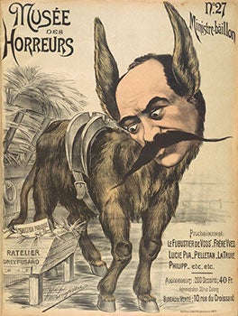 Item #16-3752 Ministre-baîllon. No. 27. (Georges Leygues, en âne.) Original lithograph from the...