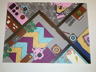 Item #16-3804 Crashing the Party (from a series titled "Aerial Situations - Comedies")....