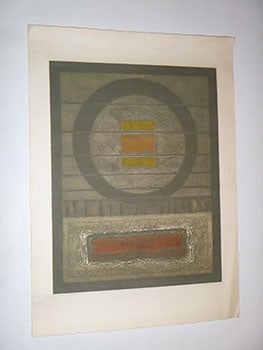 Item #16-3825 Earth Pattern. Original color etching. J. B. Thompson, 1932 – 1984