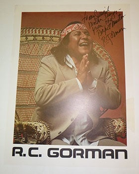 Item #16-3841 R.C. Gorman. Signed Self-Potrait poster. R. C. Gorman