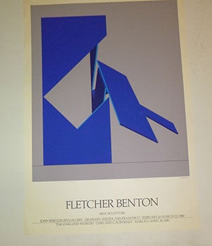 Item #16-3848 Fletcher Benton. Folded Square-F. New Sculpture. First edition of the poster....