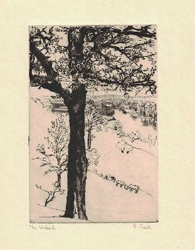 Lark-Horovitz, Betty (1894-1995) - View of the Banks of the Wabash River. Original Etching