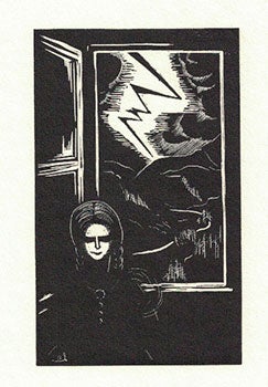 Lark-Horovitz, Betty (1894-1995) - Abdias' Blind Daughter Ditha Struck by Lightning Through a Window. First Edition of the Wood Engraving