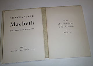 Item #16-3918 Macbeth. First edition with the etchings by Marcel Gromaire. Edition de tête....