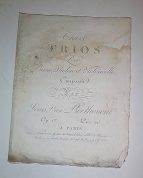 Item #16-3932 Trois TRIOS Pour le Piano-Forte, Violon, et Violoncelle.Composé par Louis van...