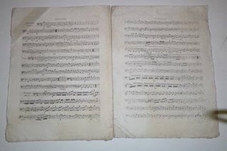 Trois TRIOS Pour le Piano-Forte, Violon, et Violoncelle.Composé par Louis van Beethoven. Op. 1eo. Prix. 12F. Original engraved sheet music .