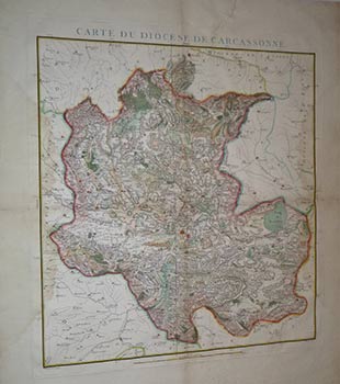 Bourgoin (jeune) (17..-18..? ; graveur). r Aldring, C. (17..-18..? ; graveur) - Carte Du Diocse de Carcassonne. / Bourgoin Scripsit ; Aldring Sculpsit. 1789. Original Map