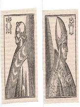 A Collection of Woodcuts from "Histoire des papes et souverains chefs de l'Église, depuis S. Pierre, premier pontife romain, jusques à Paul Vaujourd'huy séant." First edition.