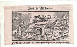 Item #16-3971 Siege of Acon or Ptolemais from Sebastian Münster, 'Cosmographia'. First edition....