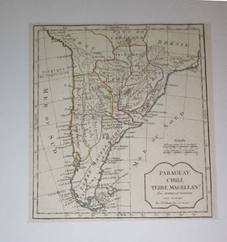 Item #16-3985 Paraguay, Chili, Terre Magellan par Robert de Vaugondy, revue et corrigé par C.F. Delamarche. Original Map.Original Map. C. F. Delamarche.
