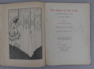 Item #16-3992 The Rape of the Lock: An Heroi-Comical Poem in Five Cantos. Embroidered with nine...