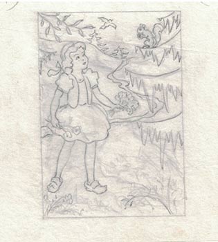 Original art work for an unpublished edition of "Trois Petits Ours."