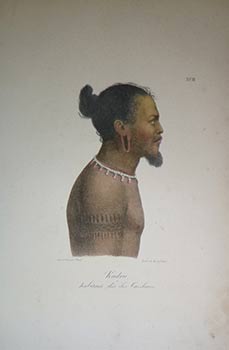 Item #16-4006 Kadou, habitant des iles Carolines . [Marshall Islands] Original lithograph....