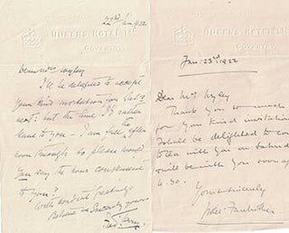 Item #16-4026 Fred Terry and Violet Farebrother. Signed letters. Fred Terry, Violet Farebrother