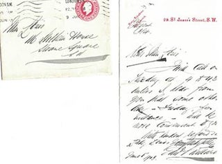 Item #16-4030 Edward Smith Willard. Signed letters. Edward Willard Smith, 1853—1915