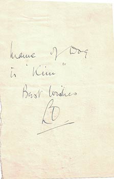 Item #16-4034 Signed note and ephemera by Laurence Olivier. Sir Laurence Kerr Olivier