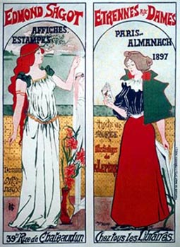 Item #16-4044 Edmond Sagot: Affiches Estampes. Etrennes aux Dames: Paris Almanach, 1897. First...