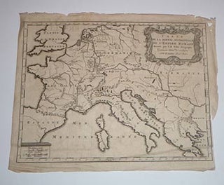 Item #16-4051 Carte de la Partie Occidentale de L'Empire Romain.... le milieu de 4e Siecle. ...
