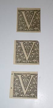 Item #16-4084 A collection of 3 historiated and woodcut initials from the 16th-17th Centuries....