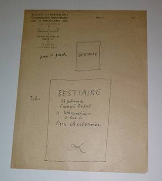 Item #16-4146 A collection of original drawings by Pierre Charbonnier for an unpublished...