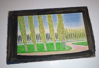 Item #16-4156 Design for a Driveway with Poplars. Original gouache. Pierre Charbonnier