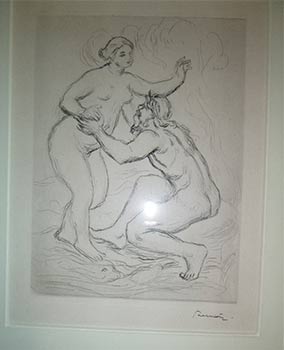 Item #16-4177 Le Fleuve Scamandre, 2e Planche. Original etching. Pierre-Auguste Renoir