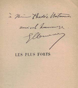 Item #16-4307 Les plus forts. Roman contemporain. First edition. (Signed presentation copy....