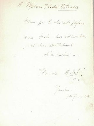 Item #16-4332 Le Passager. Poèmes. (Signed presentation copy. Envoi autographe signé de...