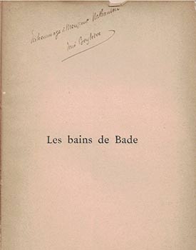 Item #16-4342 Les Bains de Bade : petit roman d'aventures galantes & morales, avec un frontispice...