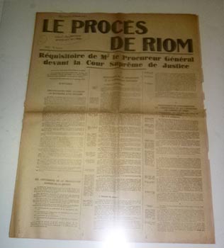 Item #16-4370 Le Procès de Riom. Réquisitoire de Mr. Procureur Général devant la cour Supreme...