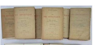 Item #16-4449 La Vie Artistique. 8 vols. First edition. [Incomplete]. Gustave Geffroy,...
