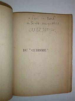 Du "Cubisme." Second edition. Collection "Tous les Arts." Signed.