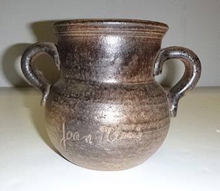 Item #16-4455 Original grès émaillé. Glazed stoneware. Signed. Jean Marais