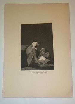 Item #16-4472 Bien tirada está. (Capricho No. 17: It is nicely stretched). Original aquatint and...