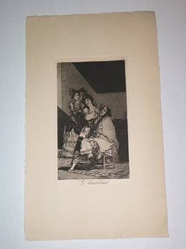 Item #16-4474 Le descañon, (Capricho No. 35: She fleeces him) . Original aquatint and etching....