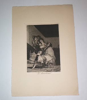 Item #16-4474 Le descañon, (Capricho No. 35: She fleeces him) . Original aquatint and etching. Francisco de Goya, Francisco de Goya y. Lucientes.