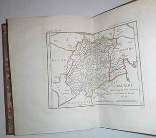 Atlas volume to Voyage du Jeune Anacharsis by Barbé du Bocage. First edition.