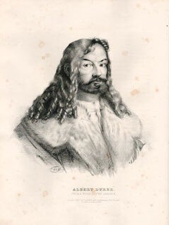 Item #16-4653 Portrait of Albrecht Durer. From a Wood-cut by Himself. First edition of the...