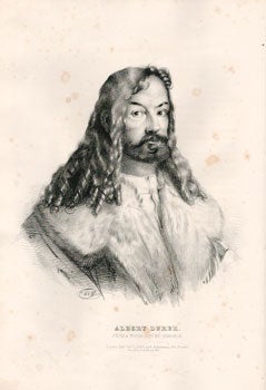 Item #16-4653 Portrait of Albrecht Durer. From a Wood-cut by Himself. First edition of the lithograph. Godefroy Engelmann, lithographer, artist HVH, 1788 – 1839.