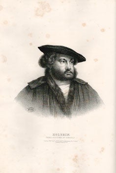 Item #16-4654 Portrait of Holbein. From a Picture by Himself. First edition of the lithograph. Godefroy Engelmann, lithographer, artist HVH, 1788 – 1839.